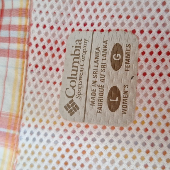 Columbia Women's PFG Long Sleeve Shirt in Pink and Blue Plaid Size Large - Picture 4 of 5